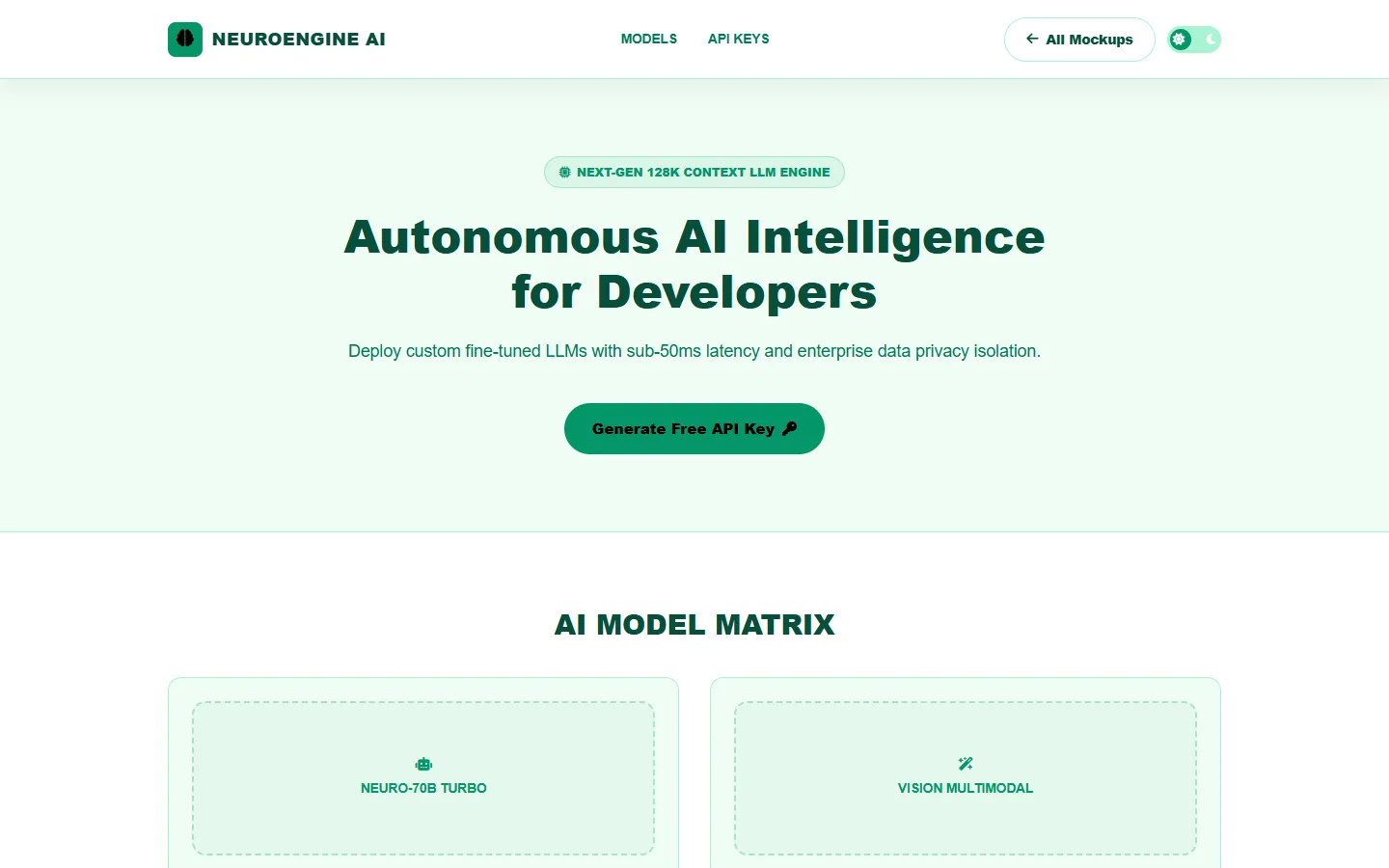 AI SaaS Studio Wireframe Preview