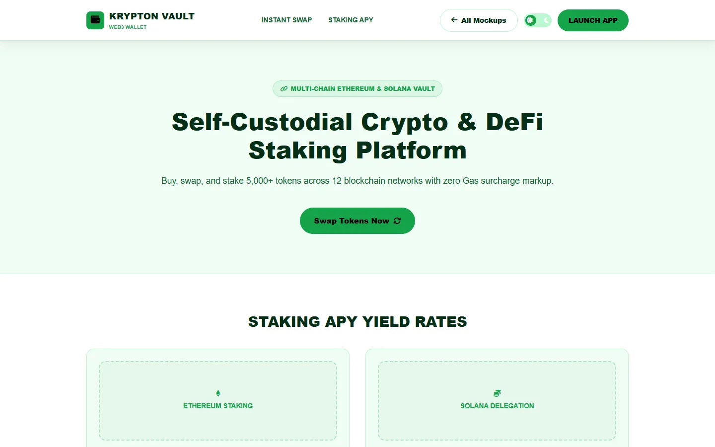 Crypto Wallet Wireframe Preview