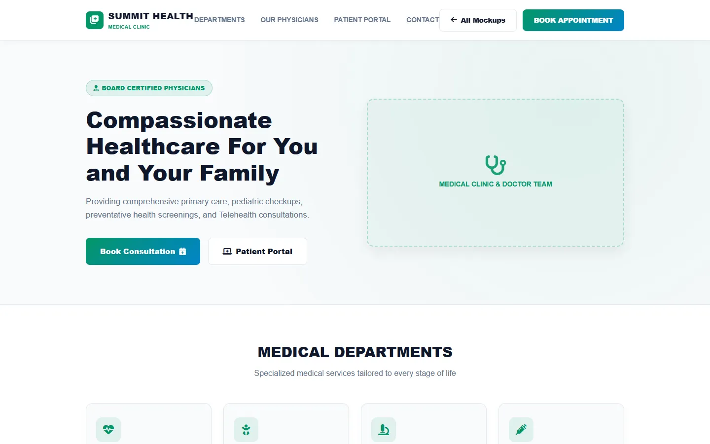 Doctor Office Wireframe Preview